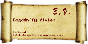Bogdánffy Vivien névjegykártya